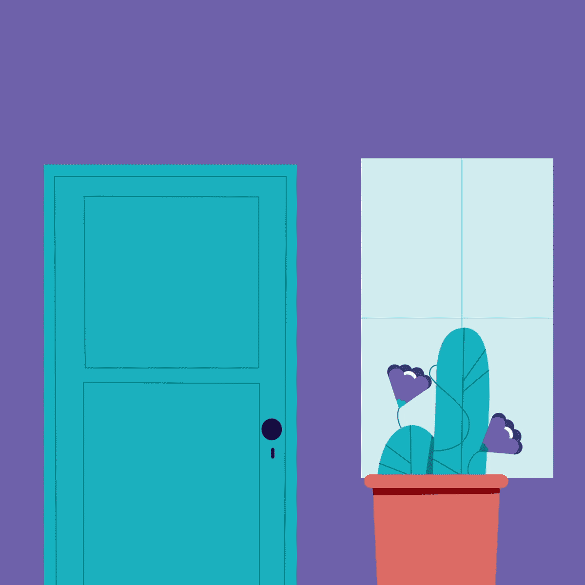 Operator welcoming a guest to an activated space